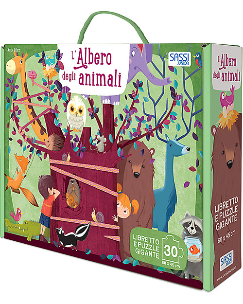 Sassi Junior Puzzle Gigante + Libro, il Libro degli Animali - Da 3 anni in  su! unisex (bambini)