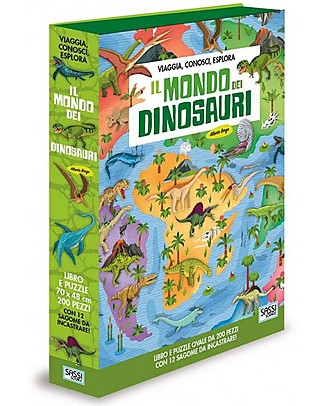 Sassi Junior Puzzle Gigante + Libro Il mondo dei Dinosauri - da 6 Anni in su Libri