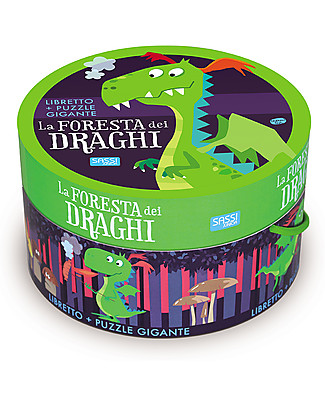 Sassi Junior Puzzle Gigante + Libro, La Foresta dei Draghi - Da 3 anni in su! Libri