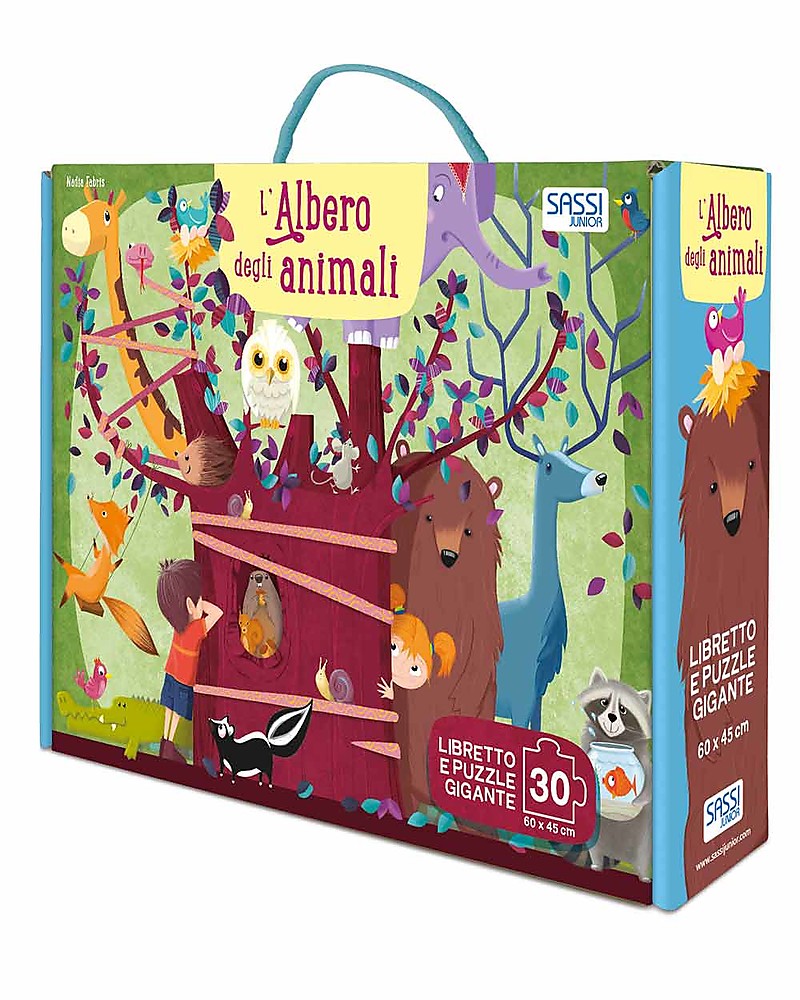 Sassi Junior Puzzle Gigante + Libro, L'Albero degli Animali - Da 3 anni in  su! unisex (bambini)