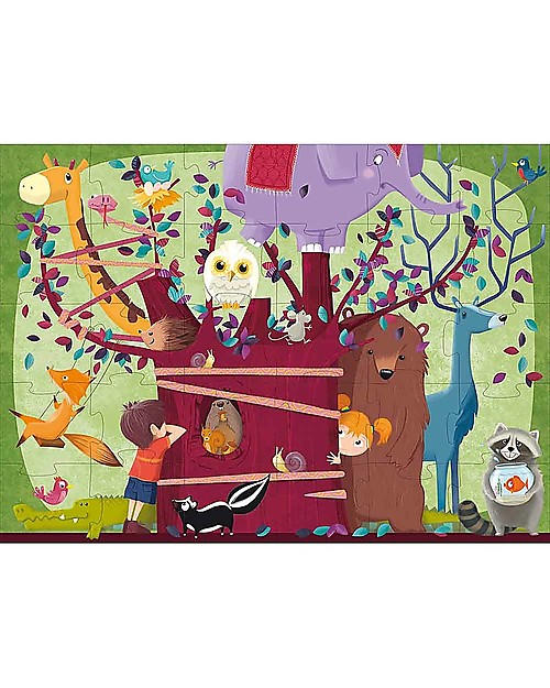 Sassi Junior Puzzle Gigante + Libro, L'Albero degli Animali - Da 5 anni in su! Puzzle