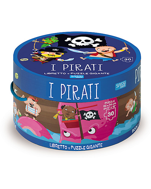 Sassi Junior Puzzle Gigante + Libro, Pirati - Da 3 anni in su! Puzzle