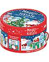 Sassi Junior Scatola Tonda con Puzzle da 30 Pezzi e Libro - Magico Natale - dai 5 Anni Puzzle