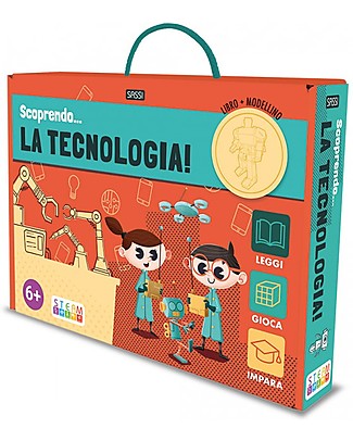 Sassi Junior Scoprendo... la Tecnologia - dai 6 anni - Libro + Robot 3D da Costruire Libri