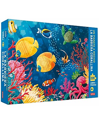 Sassi Junior Un Pianeta a Rischio - Barriera Corallina - Puzzle da 220 Pezzi Giochi da Viaggio_