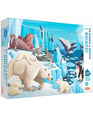 Sassi Junior Un Pianeta a Rischio - I Ghiacci - Puzzle da 220 Pezzi Giochi da Viaggio_