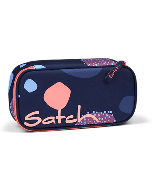 Satch Astuccio Rigido - Coral Reef - Blu/Arancione/Rosa- Inclusa Squadra Astucci per la Scuola