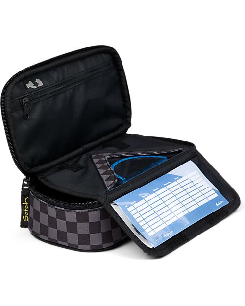 Satch Astuccio Rigido - Dark Skate - Nero/Grigio - Inclusa Squadra Astucci per la Scuola