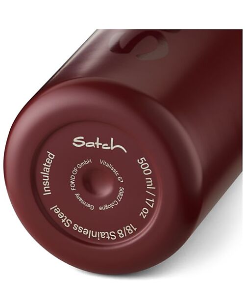 Satch Borraccia in Acciaio Inossidabile con Apertura easy-to-drink - 500 ml - Magenta - Senza BPA Borracce Termiche