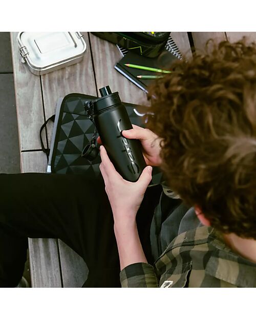 Satch Borraccia Termica con Apertura easy-to-drink - 500 ml - Nero - Senza BPA Borracce Termiche