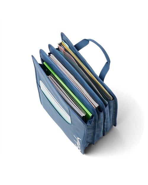 Satch Cartella con Manico Porta Quaderni - Blu - 25 x 38 x 18 cm Zaini Scuola