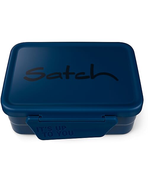 Satch Portapranzo - Blu - Acciao Inossidabile - 14 x 6,5 x 17 cm Porta Merenda