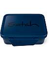 Satch Portapranzo - Blu - Acciao Inossidabile - 14 x 6,5 x 17 cm Porta Merenda