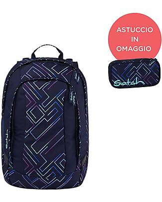 Satch Zaino Ergonomico Air Purple Laser - Astuccio Omaggio! Zaini Scuola