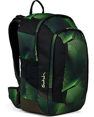 Satch Zaino Ergonomico Air - Seismic Green - 28 x 45 x 16 cm - Ultraleggero Zaini Asilo