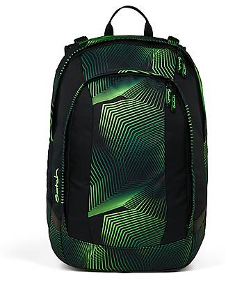 Satch Zaino Ergonomico Air - Seismic Green - 28 x 45 x 16 cm - Ultraleggero Zaini Scuola