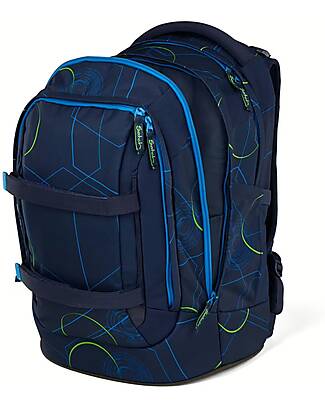 Satch Zaino Ergonomico - Blu Tech - 30 x 45 x 22 cm - Resistente e Idrorepellente Zaini Scuola