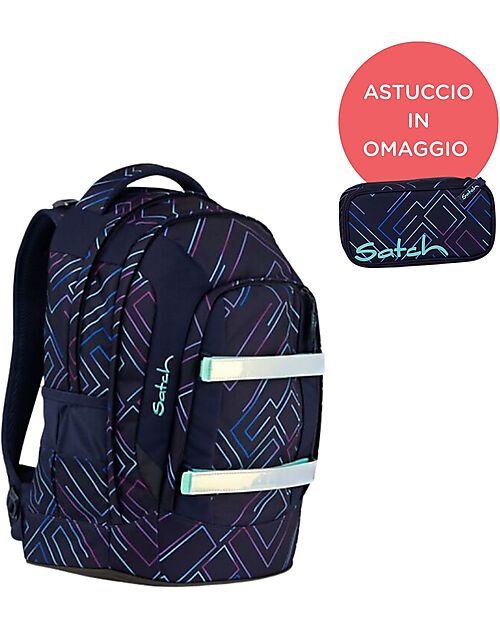 Satch Zaino Ergonomico Pack Purple Laser - Astuccio Omaggio! Zaini Scuola