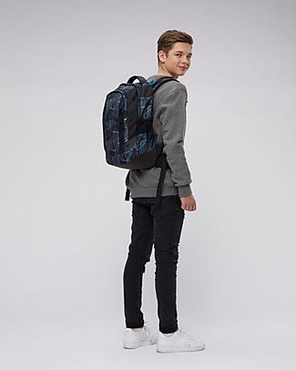 Satch Zaino Ergonomico Scuola Pack - Deep Dimension - 30 x 45 x 22 cm - Ecologico e Iperaccessoriato Zaini Scuola
