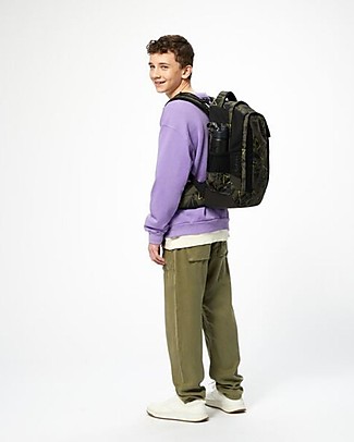 Satch Zaino Ergonomico Scuola Pack - Geo Storm - 30 x 45 x 22 cm - Ecologico e Iperaccessoriato Zaini Scuola