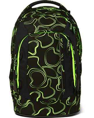 Satch Zaino Ergonomico Scuola Pack - Green Supreme - 30 x 45 x 22 cm - Ecologico e Iperaccessoriato Zaini Scuola