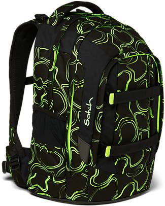 Satch Zaino Ergonomico Scuola Pack - Green Supreme - 30 x 45 x 22 cm - Ecologico e Iperaccessoriato Zaini Scuola