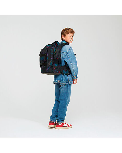 Satch Zaino Ergonomico Scuola Pack - Night Vision - 30 x 45 x 22 cm - Ecologico e Iperaccessoriato Zaini Scuola