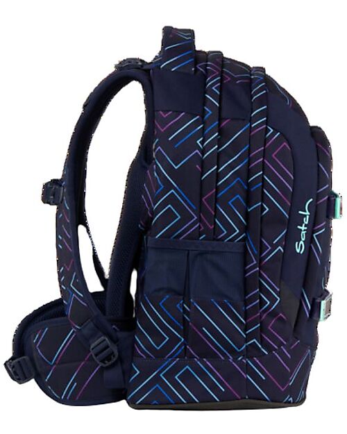 Satch Zaino Ergonomico Scuola Pack - Purple Laser - 30 x 45 x 22 cm - Ecologico e Iperaccessoriato Zaini Scuola