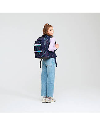 Satch Zaino Ergonomico Scuola Pack - Purple Laser - 30 x 45 x 22 cm - Ecologico e Iperaccessoriato Zaini Scuola