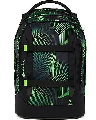 Satch Zaino Ergonomico - Seismic Green - 30 x 45 x 22 cm - Resistente e Idrorepellente Zaini Scuola