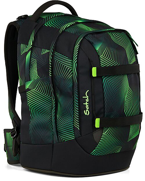 Satch Zaino Ergonomico - Seismic Green - 30 x 45 x 22 cm - Resistente e Idrorepellente Zaini Scuola