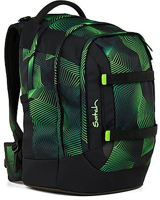 Satch Zaino Ergonomico - Seismic Green - 30 x 45 x 22 cm - Resistente e Idrorepellente Zaini Scuola