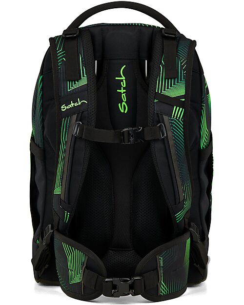 Satch Zaino Ergonomico - Seismic Green - 30 x 45 x 22 cm - Resistente e Idrorepellente Zaini Scuola