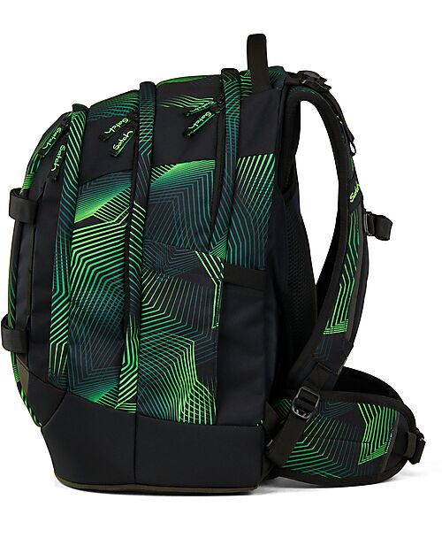 Satch Zaino Ergonomico - Seismic Green - 30 x 45 x 22 cm - Resistente e Idrorepellente Zaini Scuola