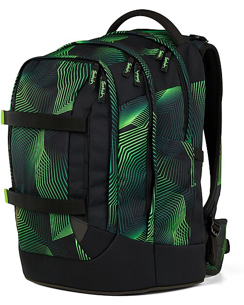 Satch Zaino Ergonomico - Seismic Green - 30 x 45 x 22 cm - Resistente e Idrorepellente Zaini Scuola