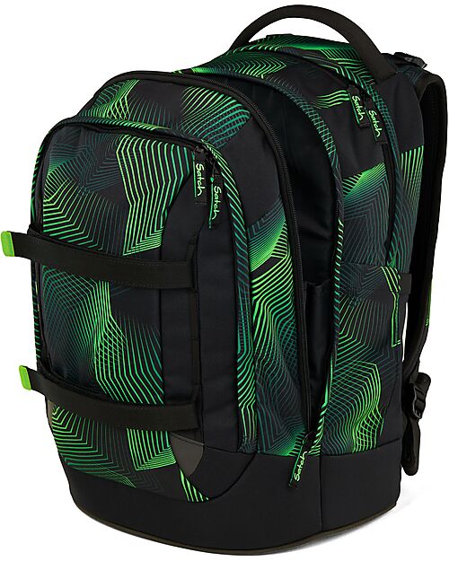 Satch Zaino Ergonomico - Seismic Green - 30 x 45 x 22 cm - Resistente e Idrorepellente Zaini Scuola
