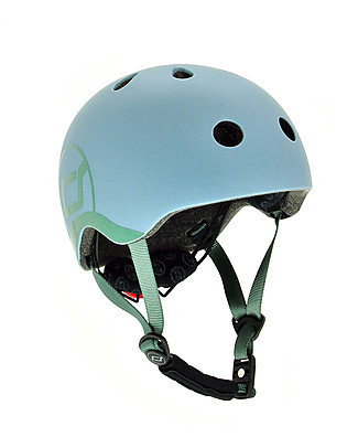 Scoot and Ride Casco Baby XXS-S - Blu Acciaio - 45-51 cm Biciclette Senza Pedali