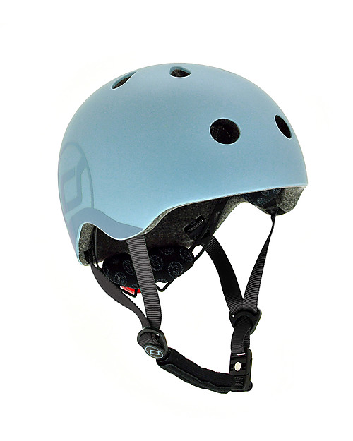 Scoot and Ride Casco Bambino S-M - Blu Acciaio - 51-55 cm Caschi Bici