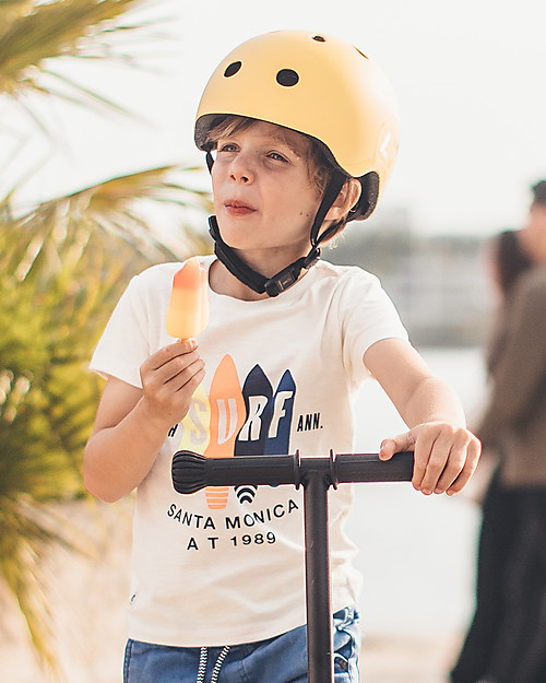 Scoot and Ride Casco Bambino S-M - Giallo Limone - 51-55 cm Caschi Bici