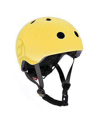 Scoot and Ride Casco Bimbo S-M - Giallo Limone - 51-55 cm Biciclette Senza Pedali