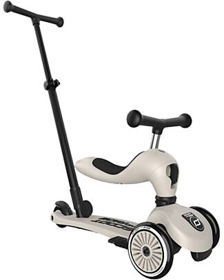 Scoot and Ride Monopattino a Triciclo con Barra di Spinta Highwaykick 1 Push and Go - Ash Monopattini