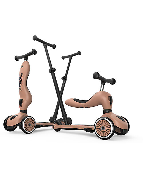 Scoot and Ride Monopattino a Triciclo con Barra di Spinta Highwaykick 1 Push and Go - Mocha Monopattini
