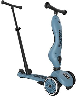 Scoot and Ride Monopattino a Triciclo con Barra di Spinta Highwaykick 1 Push and Go - Steel Monopattini