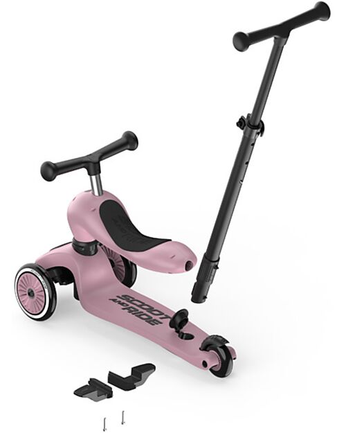 Scoot and Ride Monopattino a Triciclo con Barra di Spinta Highwaykick 1 Push and Go - Wildberry Monopattini
