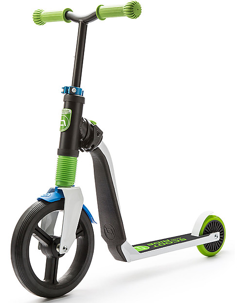 Scoot and Ride Monopattino e Bici Senza Pedali 2in1 Highwayfreak, Bianco/Blu/Verde - Da 3 anni in su Monopattini