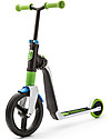 Scoot and Ride Monopattino e Bici Senza Pedali 2in1 Highwayfreak, Bianco/Blu/Verde - Da 3 anni in su Monopattini