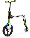 Scoot and Ride Monopattino e Bici Senza Pedali 2in1 Highwayfreak, Bianco/Blu/Verde - Da 3 anni in su Monopattini