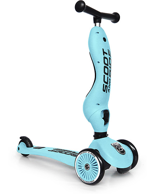 Scoot and Ride Monopattino e Triciclo 2in1 Highwaykick 1 - Blu Mirtillo - Da 1 a 5 anni Monopattini
