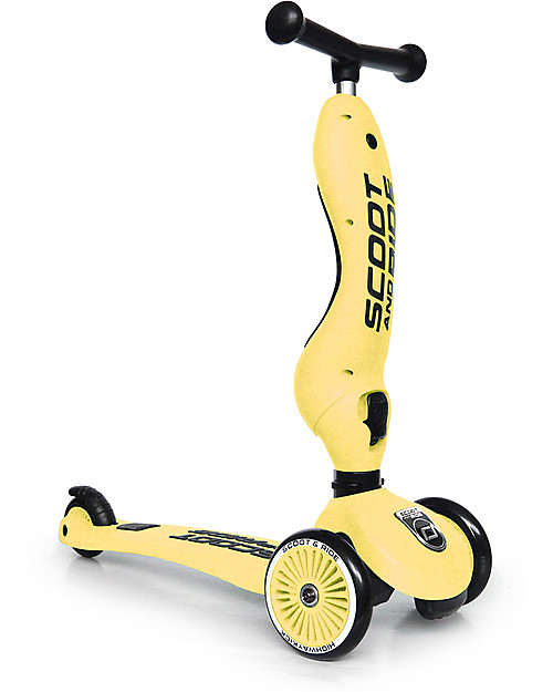 Scoot and Ride Monopattino e Triciclo 2in1 Highwaykick 1 - Giallo Limone - Da 1 a 5 anni Monopattini