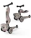 Scoot and Ride Monopattino e Triciclo 2in1 Highwaykick 1 Lifestyle - con Portaoggetti - Brown Lines - Da 1 a 5 anni Monopattini